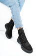 Ghete negre piele naturala 242805nbk