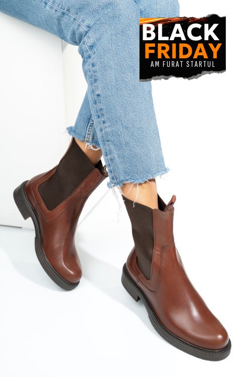 Ghete maro piele naturala 7s77627