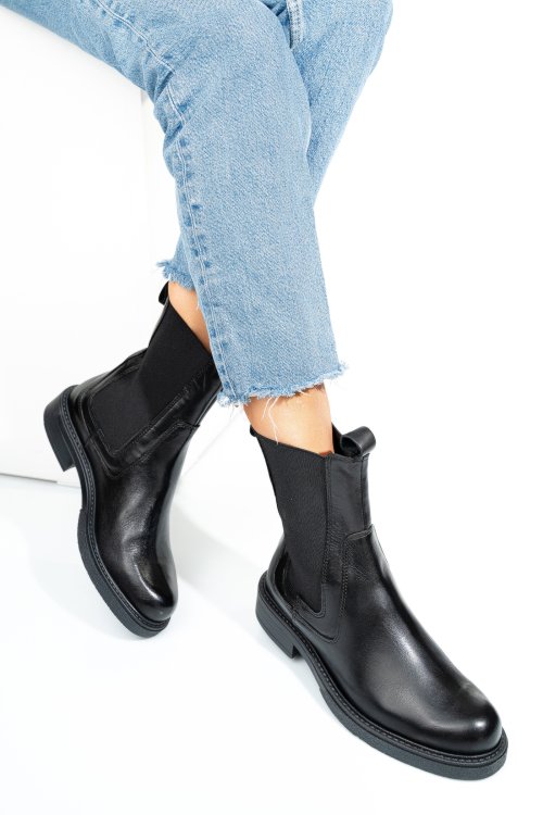 Ghete negre piele naturala 7s77627