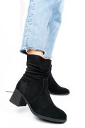 BOTINE NEGRE PIELE NATURALA INTOARSA 242811SP