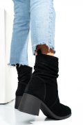 BOTINE NEGRE PIELE NATURALA INTOARSA 242811SP