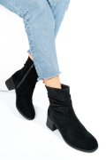 BOTINE NEGRE PIELE NATURALA INTOARSA 242811SP