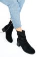 Botine negre piele naturala intoarsa 242811sp