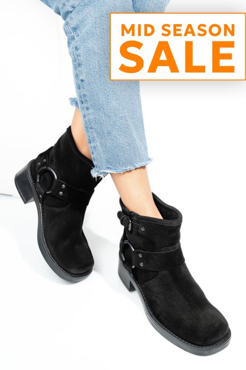 Ghete negre piele naturala intoarsa 06basilea