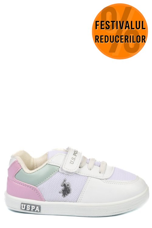 U.s. polo assn, pantofi sport copii white pink carren