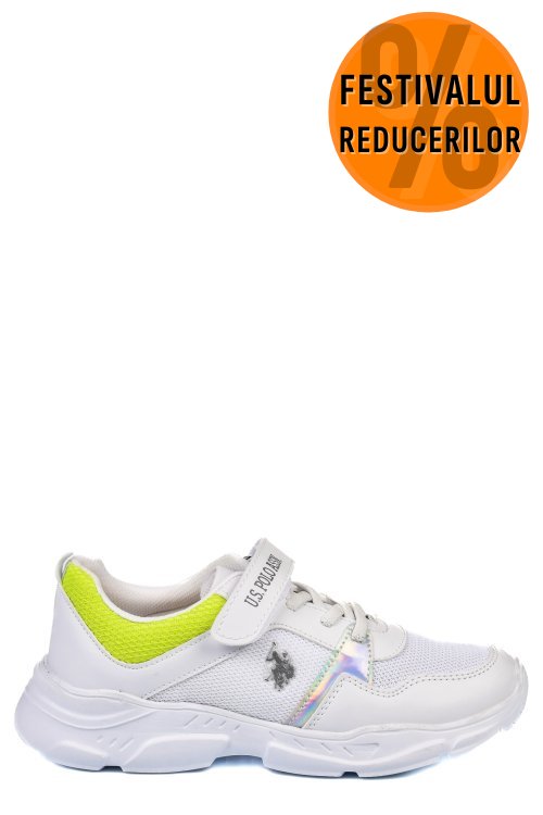 U.s. polo assn, pantofi sport copii white recess