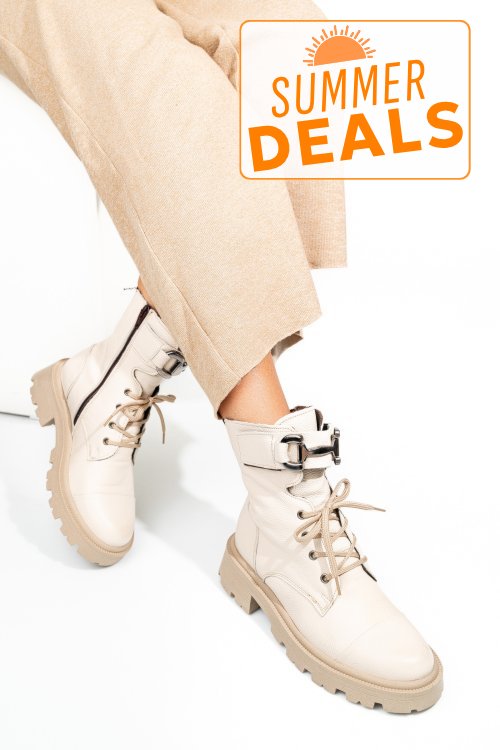 Ghete bej piele naturala 242803nppr