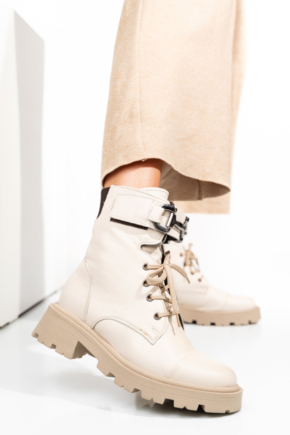 GHETE BEJ PIELE NATURALA 242803NPPR