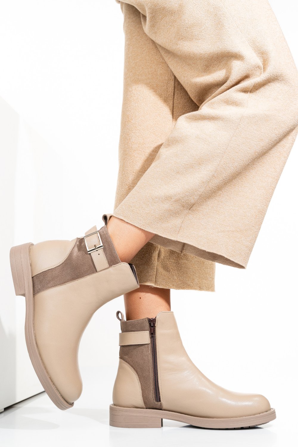 GHETE BEJ PIELE NATURALA 242838NP/SP