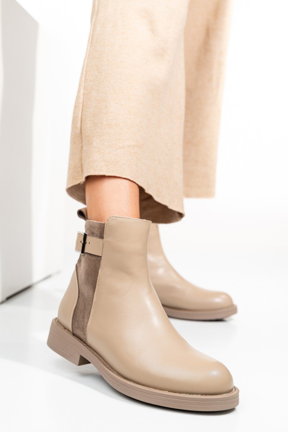GHETE BEJ PIELE NATURALA 242838NP/SP
