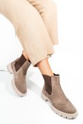 GHETE BEJ PIELE NATURALA INTOARSA 242802SP