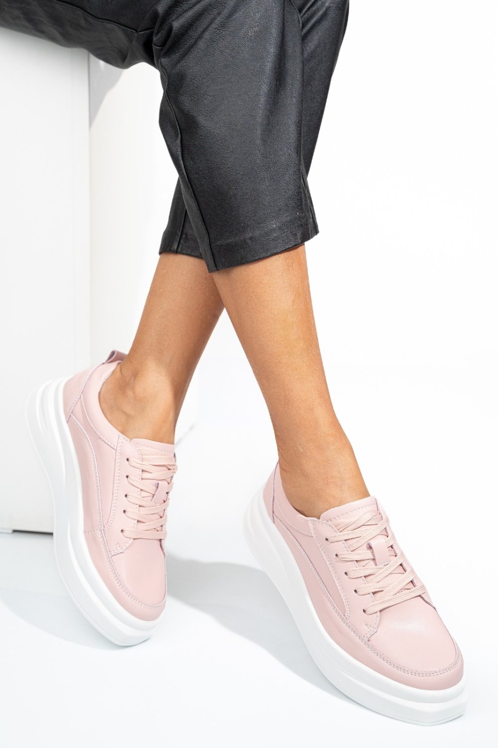 PANTOFI SPORT ROZ PIELE NATURALA SSPT09