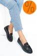Mocasini negri piele naturala qspl793