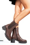 GHETE DAMA PIELE NATURALA MARO INCHIS TOC MIC 8S77799