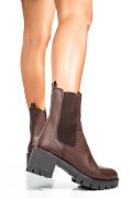 GHETE DAMA PIELE NATURALA MARO INCHIS TOC MIC 8S77799