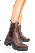GHETE DAMA PIELE NATURALA MARO INCHIS TOC MIC 8S77799