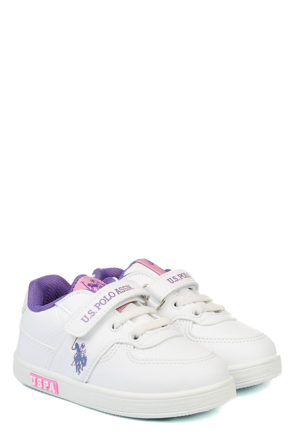 U.S. POLO ASSN, PANTOFI SPORT COPII WHITE LILA CAMERON