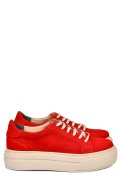 PANTOFI SPORT DAMA PIELE NATURALA INTOARSA ROSII 3S77001