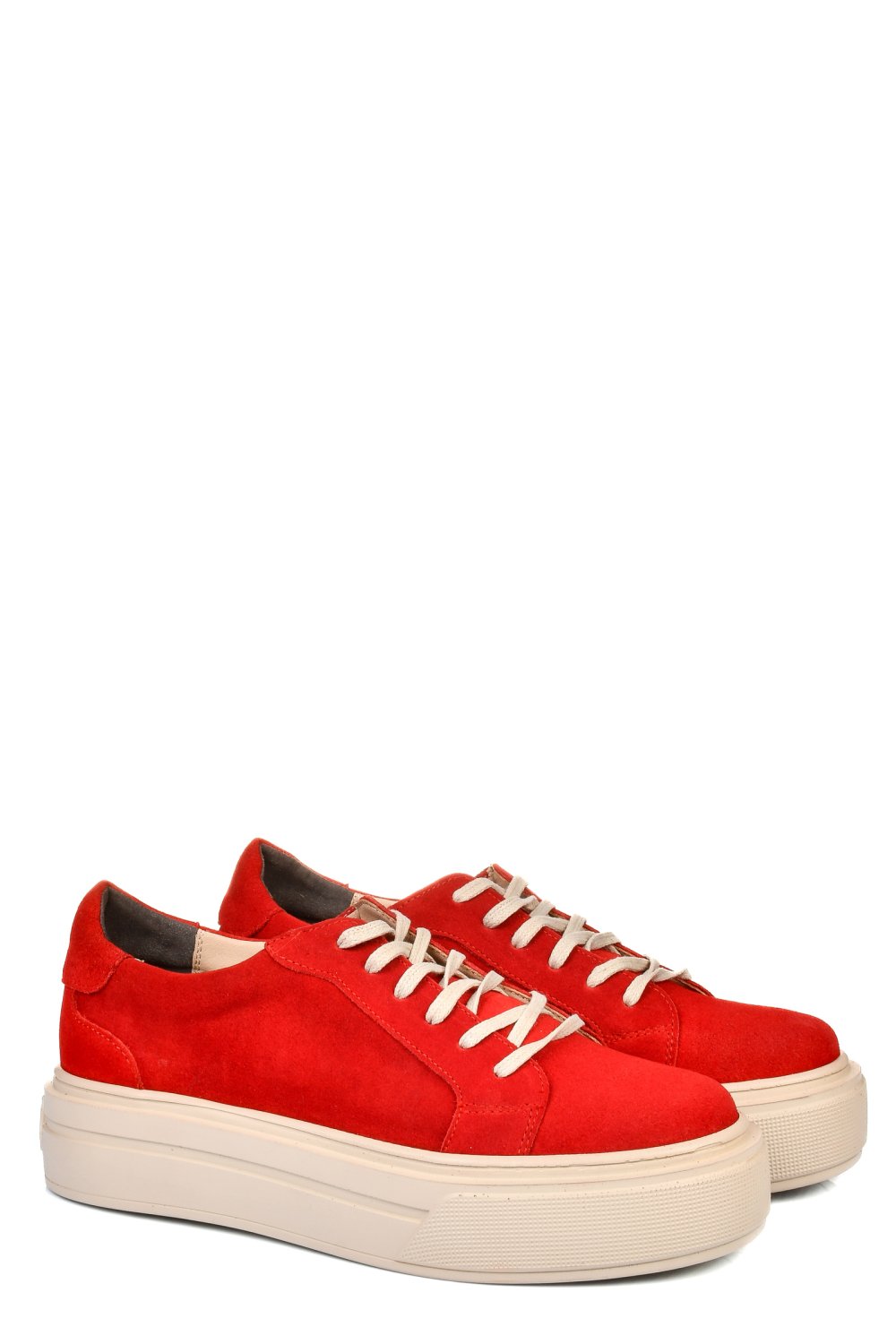 PANTOFI SPORT DAMA PIELE NATURALA INTOARSA ROSII 3S77001
