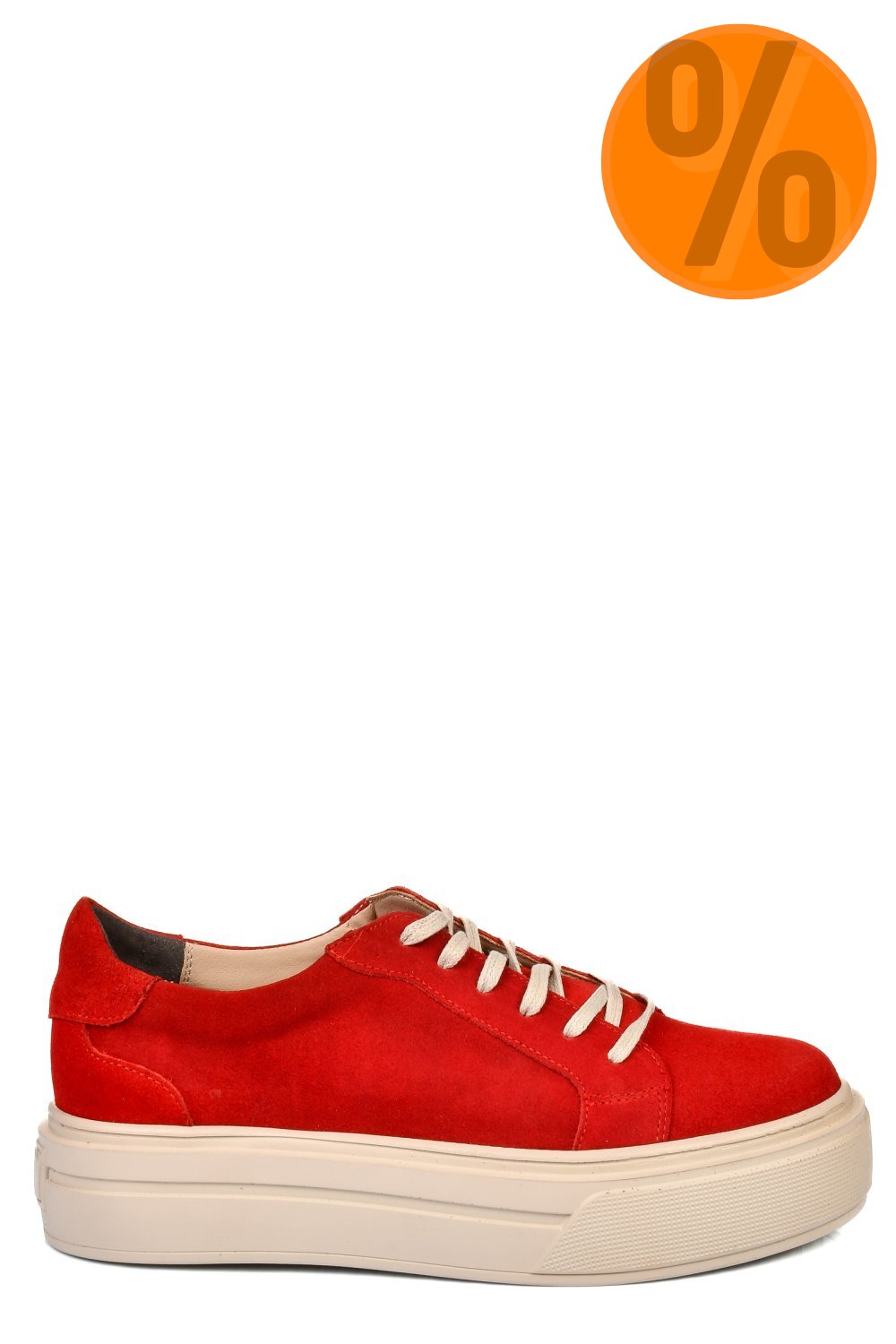PANTOFI SPORT DAMA PIELE NATURALA INTOARSA ROSII 3S77001