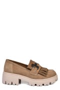 MOCASINI BEJ PIELE NATURALA INTOARSA IS77206