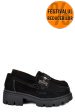 Mocasini negri piele naturala intoarsa is77206