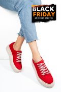 PANTOFI SPORT DAMA PIELE NATURALA INTOARSA ROSII 3S77001