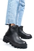 GHETE NEGRE PIELE NATURALA 6S77713