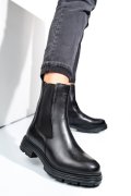 GHETE NEGRE PIELE NATURALA VB254202