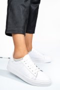 PANTOFI SPORT ALBI PIELE NATURALA 7S77206