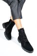 Ghete negre piele naturala intoarsa 242801sp