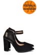 Pantofi negri piele naturala intoarsa 5s77909