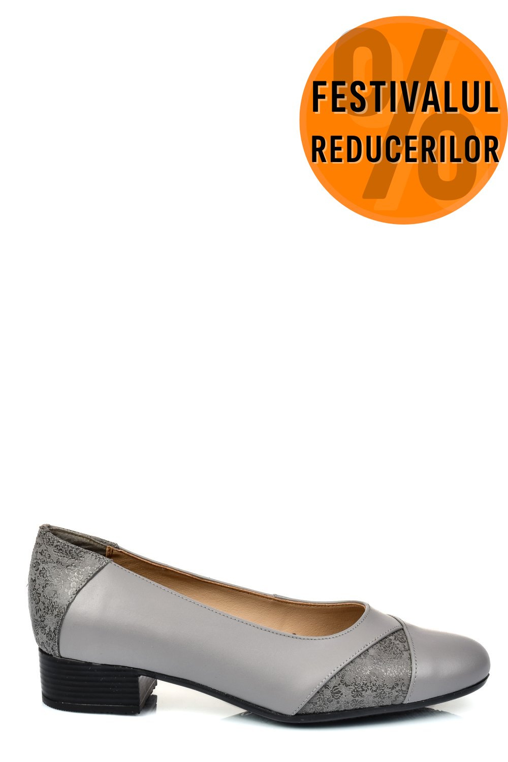 PANTOFI GRI PIELE NATURALA 1S77250