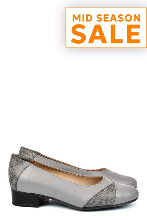 Pantofi gri piele naturala 1s77250