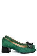 PANTOFI VERZI PIELE NATURALA INTOARSA 5S77555