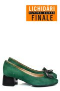 PANTOFI VERZI PIELE NATURALA INTOARSA 5S77555