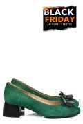 PANTOFI VERZI PIELE NATURALA INTOARSA 5S77555