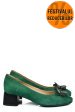 Pantofi verzi piele naturala intoarsa 5s77555