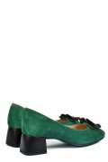 PANTOFI VERZI PIELE NATURALA INTOARSA 5S77555