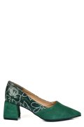 PANTOFI VERZI PIELE NATURALA INTOARSA 5S77460
