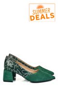 PANTOFI VERZI PIELE NATURALA INTOARSA 5S77460