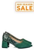 PANTOFI VERZI PIELE NATURALA INTOARSA 5S77460