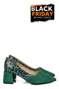 PANTOFI VERZI PIELE NATURALA INTOARSA 5S77460