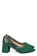 Pantofi verzi piele naturala intoarsa 5s77460
