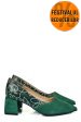 Pantofi verzi piele naturala intoarsa 5s77460