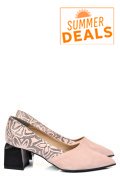 PANTOFI NUDE PIELE NATURALA INTOARSA 5S77460