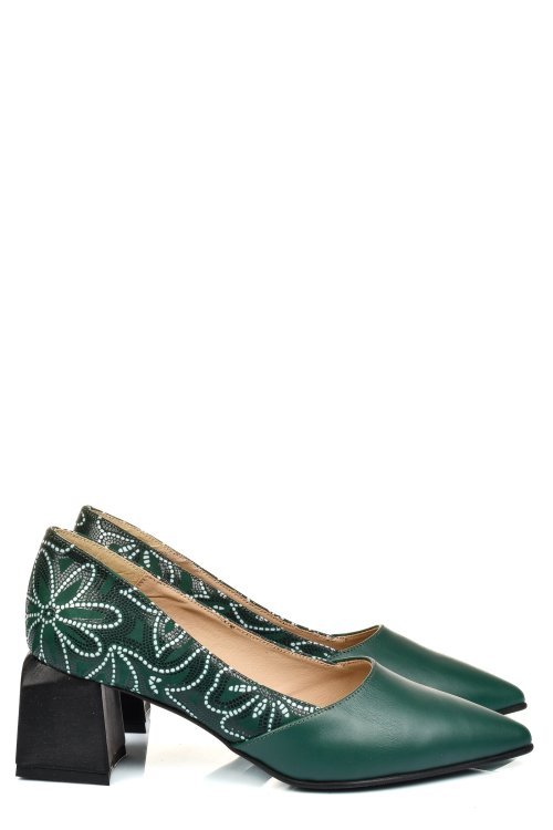 Pantofi verzi piele naturala 5s77460
