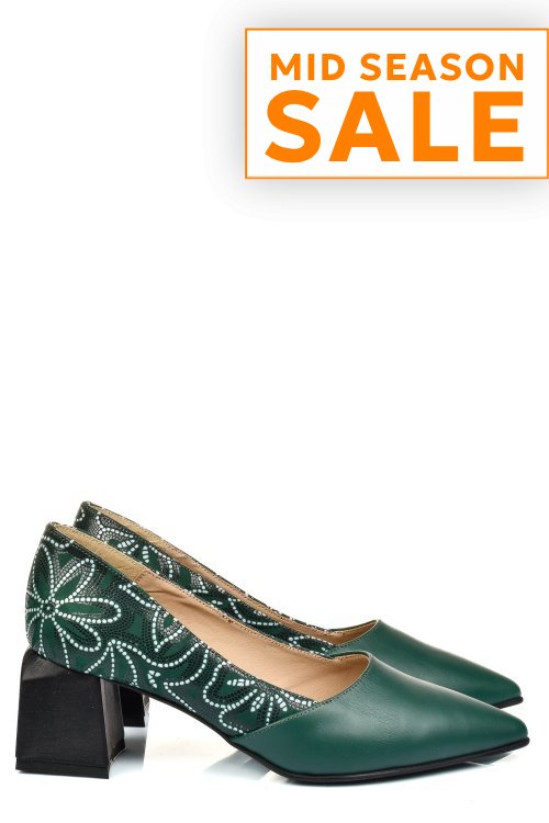 Pantofi verzi piele naturala 5s77460