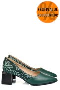 PANTOFI VERZI PIELE NATURALA 5S77460