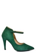 PANTOFI VERZI PIELE NATURALA INTOARSA 5S77905